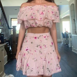 Forever 21 floral pink set